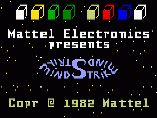 Mind Strike title screen for Intellivision